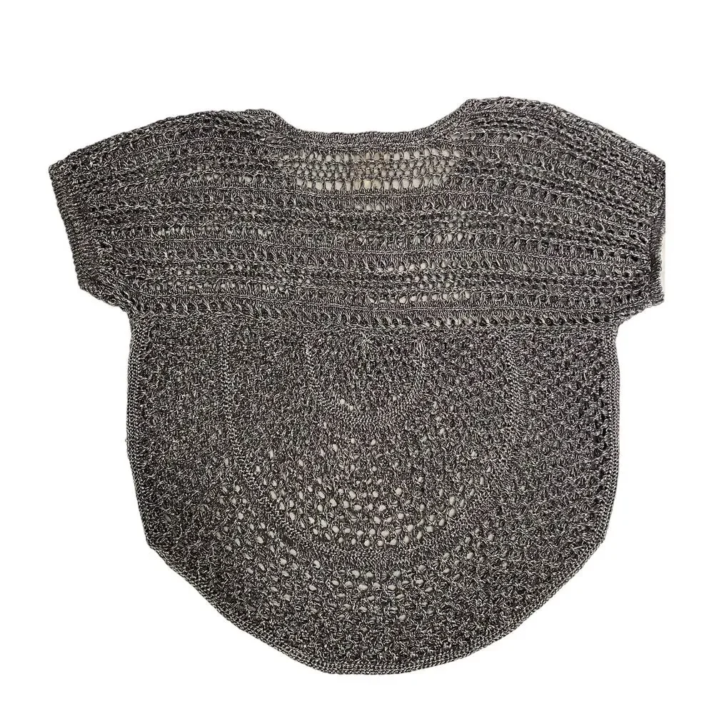 Mudd Women's Sweater Shrug Short Sleeve Size Small Gray - Picture 2 of 7